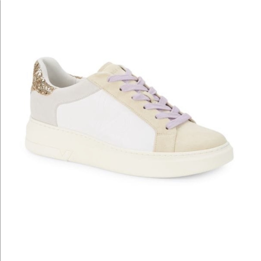 Veronica Beard Geri Colorblock Suede Sneakers